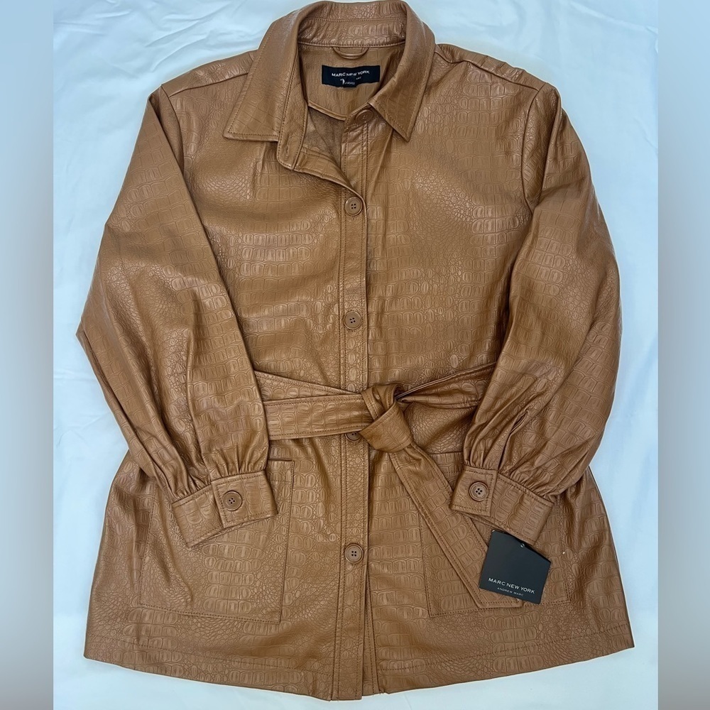 NWT! Marc New York by Andrew Marc Faux Crocodile Jacket - Picture 6 of 10